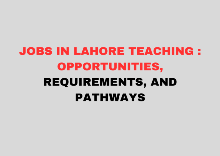 Jobs in Lahore Teaching